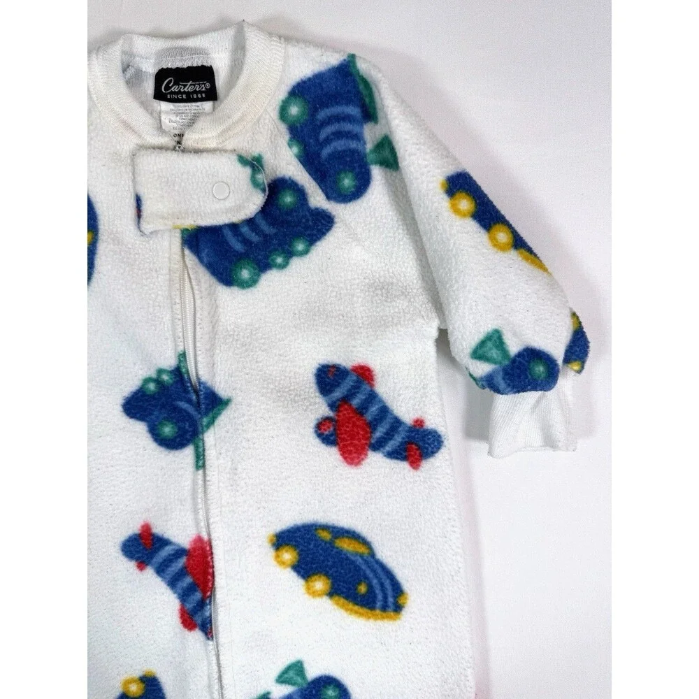 VINTAGE CARTERS Baby Boy Fleece‎ Cars Airplane Train Sleep Sack One Size Classic